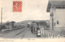 CPA 91 IGNY / LA HALTE / TRAIN / LOCOMOTIVE - Igny