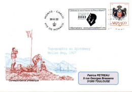 MONACO 2022 - Flamme Prince Albert 1er De Monaco - Illustré Spitzberg - Postmarks