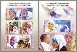 GUINEA BISSAU 2022 MNH Mother Teresa Mutter Teresa Mere Teresa M/S+S/S - IMPERFORATED - DHQ2311 - Mother Teresa