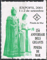 Viñeta, Label, Cinderella. Exposicion PINEDA De MAR (Barcelona) 2001. Gegants, Fiestas Populares ** - Errors & Oddities