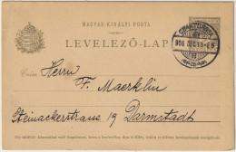 HONGRIE / HUNGARY - 1906 - 5f Postal Card Used From CSAKTORNYA To Darmstadt, Germany - Covers & Documents