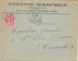 PAMIERS (09) J. Hespert Armurier 1927 Pour SAINT CIERS SUR GIRONDE (33) - Non Classés