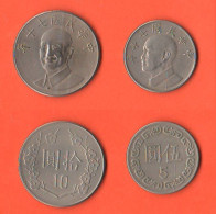 Taiwan Cina 50 + 10 Dollars Chiang Kay -Sek Date Not Classified Nickel Coin - Taiwan