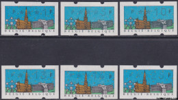 België 1990 - Mi:autom 22 II, Yv:TD 30, OBP:ATM 81 Set, Machine Stamp - XX - Belgica 80 - Neufs