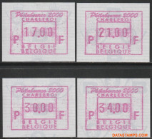 België 2000 - Mi:autom 43, Yv:TD 51, OBP:ATM 103 Set, Machine Stamp - XX - Philabourse 2000 - Ungebraucht