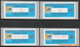 België 2008 - Mi:Autom 64, Yv:TD 72, OBP:ATM 121 Set, Machine Stamp - XX - Luxphila The Smurfs - Nuevos