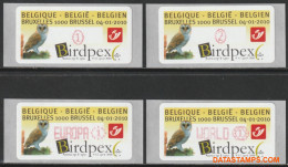 België 2010 - Mi:Autom 68, Yv:TD 76, OBP:ATM 125 Set, Machine Stamp - XX - Birdpex Brussels - Postfris