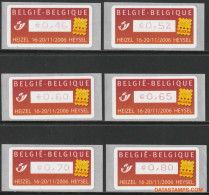 België 2006 - Mi:Autom 58, Yv:TD 66, OBP:ATM 115 Set, Machine Stamp - XX - Belgica 2006 - Ungebraucht
