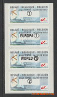 België 2012 - Mi:Autom 82, Yv:TD 90, OBP:ATM 139 Set, Machine Stamp - XX - - Ungebraucht