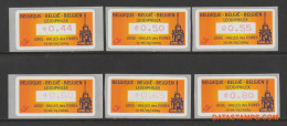 België 2004 - Mi:autom 53, Yv:TD 61, OBP:ATM 110A Set, Machine Stamp - XX - Leodiphilex - Postfris