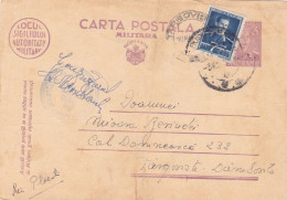 Romania, 1944, WWII Military Censored CENSOR ,POSTCARD STATIONERY  POSTMARK  TARGOVISTE - Cartas De La Segunda Guerra Mundial