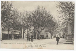 Cpa Caumont - Place De La Mairie - Timbre & Tampon Taxe Au Verso - Caumont Sur Durance