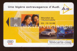 Télécarte Phonecard France 09/96 1996 7.000ex 5U Nouvelle Audi A3 Légère Extravagance , Voiture Auto - 5 Unidades