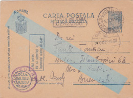 Romania, 1942, WWII Military Censored CENSOR ,POSTCARD STATIONERY  POSTMARK BUCURESTI,OPM # 139 - 2. Weltkrieg (Briefe)