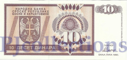 BOSNIA HERZEGOVINA 10 DINARA 1992 PICK 133a UNC - Bosnie-Herzegovine