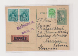 SLOVAKIA WW II  1940 HUNGARY ERSEKOJVAR NOVE ZAMKY  Priority Postal Stationery - Cartas & Documentos