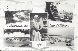 CPSM  France Nouvelle Aquitaine   17  Charente Maritime  Souvenir De L’ile Ile D’Oléron   5 Vues Avec Coiffe - Souvenir De...