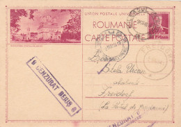 Romania, 1944, WWII Military Censored CENSOR ,POSTCARD STATIONERY  POSTMARK POCALA -BEIUS - 2. Weltkrieg (Briefe)