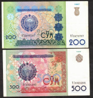 OUZBEKISTAN - Lot De 2 Billets - VF+/XF - Ouzbékistan