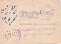 Romania, 1944, WWII Military Censored CENSOR ,COVERS  POSTMARK CARACAL   OPM #1130 - Storia Postale Seconda Guerra Mondiale