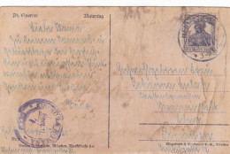 POSTCARD CENSORED CENSOR 1920 ROMANIEN - Lettres 1ère Guerre Mondiale
