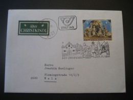 Österreich- Christkindl 27.11.1981, FDC Beleg Mit Leitzettel Wels 4601 - Brieven En Documenten