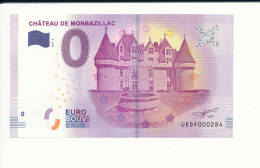 Billet Souvenir - 0 Euro - UEDF - 2017-2 - CHÂTEAU DE MONBAZILLAC -  N° 284 - Billet épuisé - Essais Privés / Non-officiels