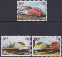 België 1998 - OBP:TRV 6/8, Railway Vignettes - XX - Eurostar And Thalys - 1996-2013 Vignettes [TRV]