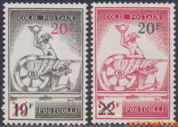 België 1959 - Mi:postpakket 50/51, Yv:CP 364/365, OBP:TR 364/365, Railway Stamps - XX - Postal Package Stamps Mercury A - Ungebraucht