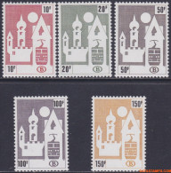 België 1987 - Mi:eisenbahn 385/389, Yv:CP 461/465, OBP:TR 461/465, Railway Stamps - XX - Penalty Stamp Rail Tourism - Neufs