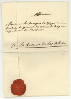 Guerre De Sept Ans 1760 Lettre Adressée A La Reserve Du Bas Rhin Au Marquis De Voyer D'Argenson Larcher - Army Postmarks (before 1900)