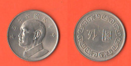 Taiwan Cina 5 Five Dollar Chiang Kai - Schek Date Not Classified Nickel Coin - Taiwan