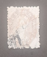 TASMANIA 1858 QUEEM VICTORIA CAT GIBBONS N 40 WMK 6 PERF 10 X 11 1/2 - Used Stamps