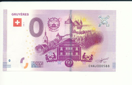 Billet Touristique 0 Euro - GRUYÈRES - CHAJ - 2020-3 - N° 588 - Autres & Non Classés