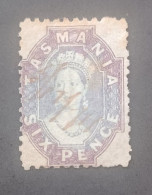 TASMANIA 1864 QUEEM VICTORIA CAT GIBBONS N 105 WMK 6 PERF 11 X 11 1/2 - Used Stamps