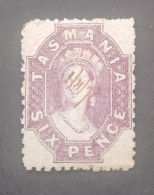 TASMANIA 1864 QUEEM VICTORIA CAT GIBBONS N 105 WMK 6 PERF 11 1/2 - Oblitérés