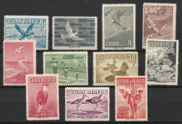 CUBA 1956 AIR MAIL, Birds  MH - Airmail