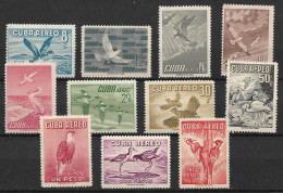 CUBA 1956 AIR MAIL, Birds  MH - Poste Aérienne