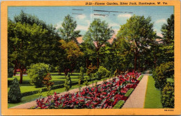 West Virginia Huntington Ritter Park Flower Garden 1958 Curteich - Huntington