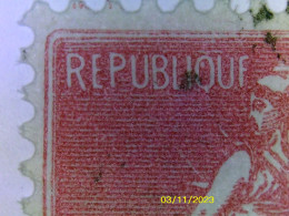 VARIETES FRANCE 1924 N° 201  SEMEUSE LIGNEE OBLITEREE  DOS CHARNIERE / FILET BRISER - Used Stamps