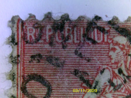 VARIETES FRANCE 1903 N° 201  SEMEUSE LIGNEE TYPE 1 OBLITEREE  30 NOV ?  / FILET BRISER ET FOND LIGNEE HORIZONTALE - Used Stamps