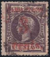 1899-646 CUBA US OCCUPATION 1899 3c S. 1c. 4º ISSUE. PUERTO PRINCIPE SMAL “3” PHILATELIC FORGUERY FALSO FILATELICO. - Gebraucht