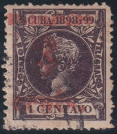 1899-649 CUBA US OCCUPATION 1899 5c S. 1c. 4º ISSUE. PUERTO PRINCIPE PHILATELIC FORGUERY FALSO FILATELICO. - Usati