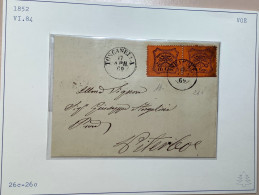 Stato Pontificio Sa.26c SPL ! (EX PROVERA) TOSCANELLA 1869 Lettera (A.Diena Lettre Pontifical States Cover - Papal States