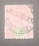 TASMANIA 1911 QUEEM VICTORIA CAT GIBBONS N 260 WMK CROWN OVER A ERROR INVERTED - Used Stamps