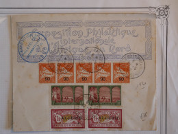 C ALGERIE BELLE  LETTRE 1930 EXPO PHILATELIQUE AFR. NORD  ALGER +TP SURCHARGES +AFFR. PLAISANT++ - Storia Postale