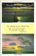 New Jersey Atlantic City The Atlantic Ocena Moonlight And Sunrise - Atlantic City