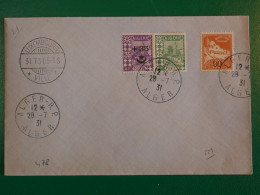 AR 23 ALGERIE BELLE  LETTRE  CURIOSITé1931   ALGER +TP SURCHARGES +LUXEMBOURG +AFFR. PLAISANT++ - Briefe U. Dokumente