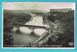 * Huy - Hoei (Liège - Luik - La Wallonie) * (Marco Marcovici, Nr 7) Vue Panoramique, Meuse, Pont Chemin De Fer, Train - Hoei