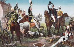 PERSONNAGES HISTORIQUE - Waterloo 1815 - Rencontre De Wellington Et Blucher Devant La Belle.....- Carte Postale Ancienne - Personnages Historiques